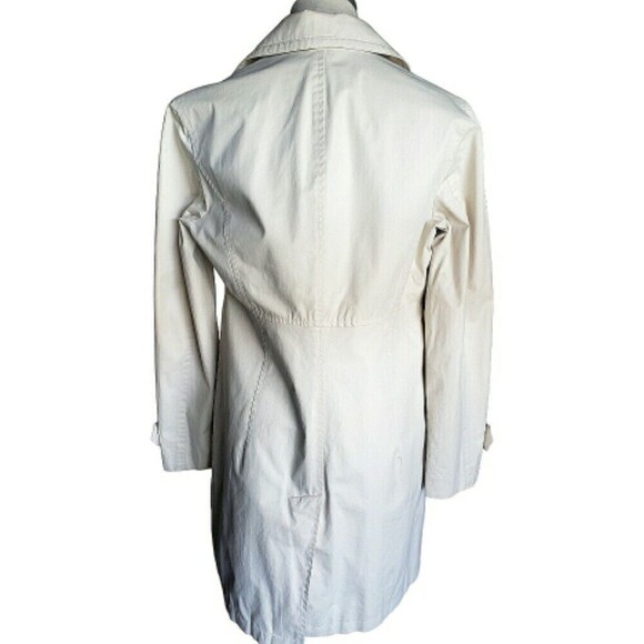 VINCE Trench Coat Light Khaki Womens 8 Classic Modern Lined Notched Button Lapel - Picture 3 of 11